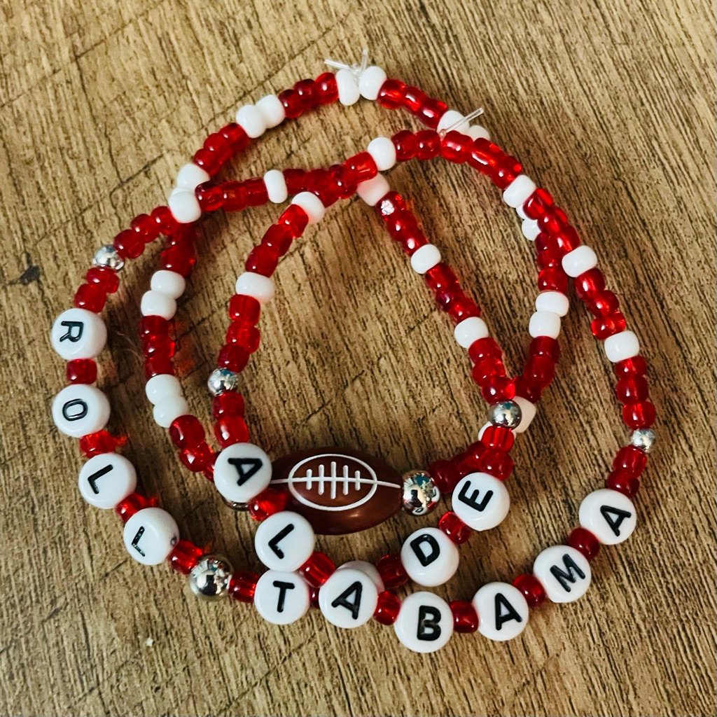Alabama Crimson Tide Football Bracelets Alabama Crimson Tide Football Bracelets